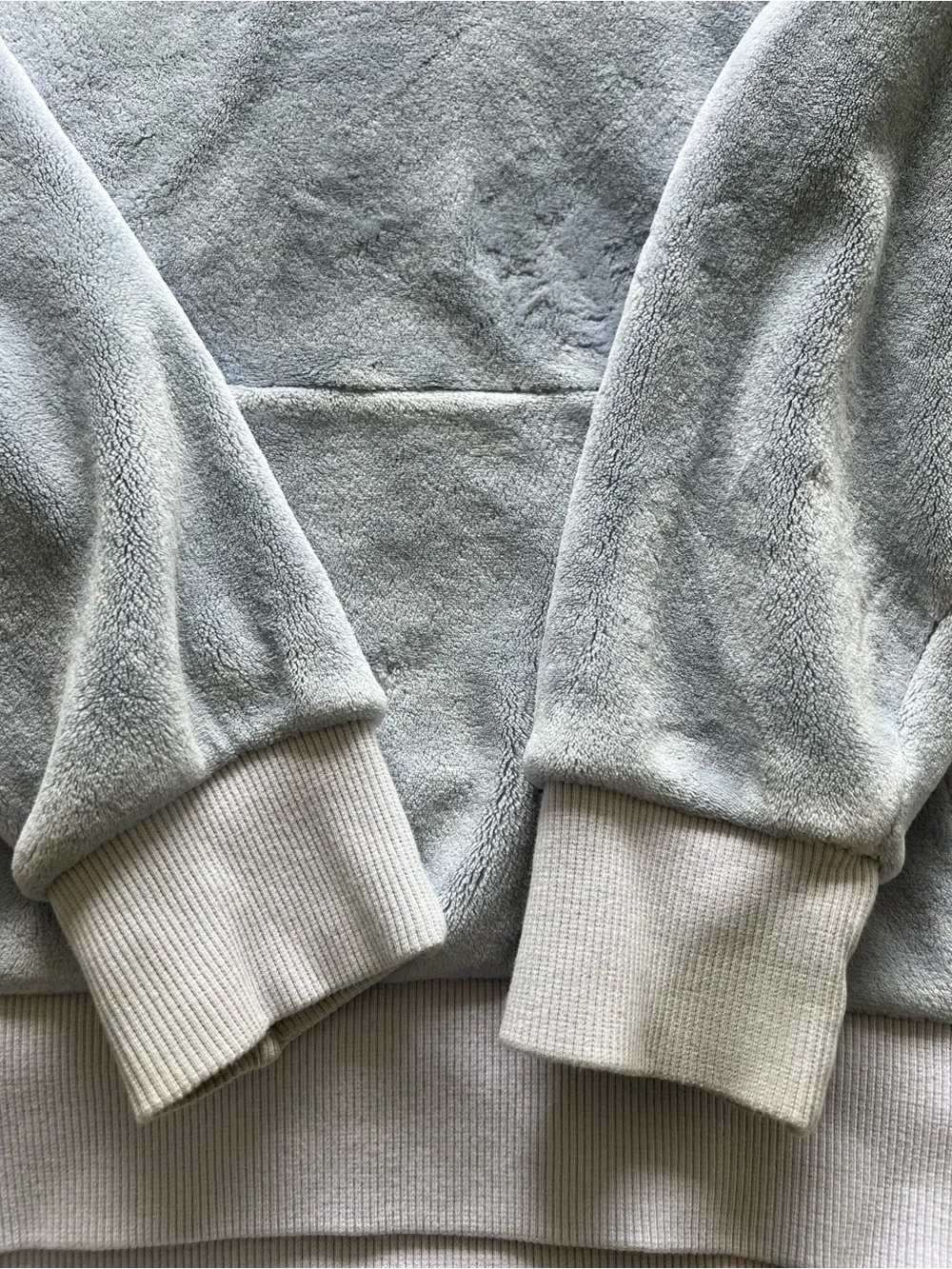 Athleta Plush Hooded Pullover Sweater  Blue Size L 12